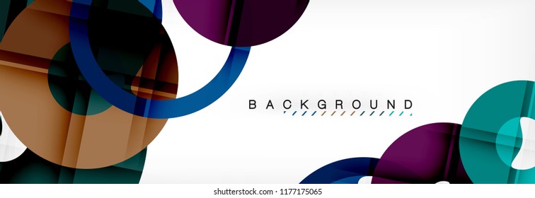 Geomtric modern backgrounds, rings abstract template, vector illustration