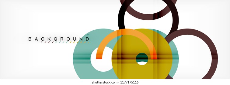 Geomtric modern backgrounds, rings abstract template, vector illustration