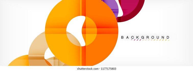 Geomtric modern backgrounds, rings abstract template, vector illustration