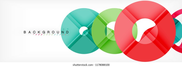 Geomtric modern backgrounds, rings abstract template, vector illustration