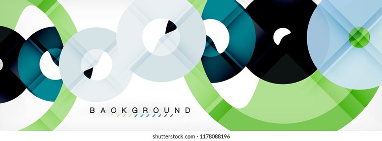 Geomtric modern backgrounds, rings abstract template, vector illustration