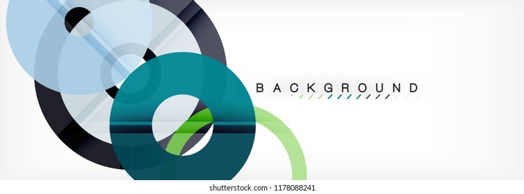 Geomtric modern backgrounds, rings abstract template, vector illustration