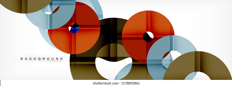 Geomtric modern backgrounds, rings abstract template, vector illustration
