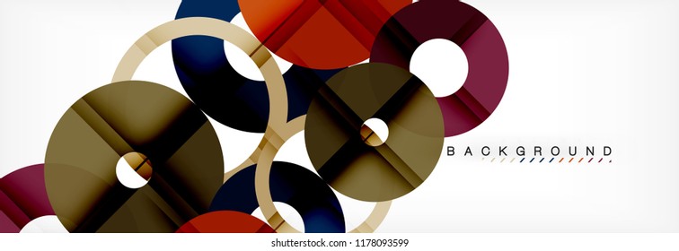 Geomtric modern backgrounds, rings abstract template, vector illustration