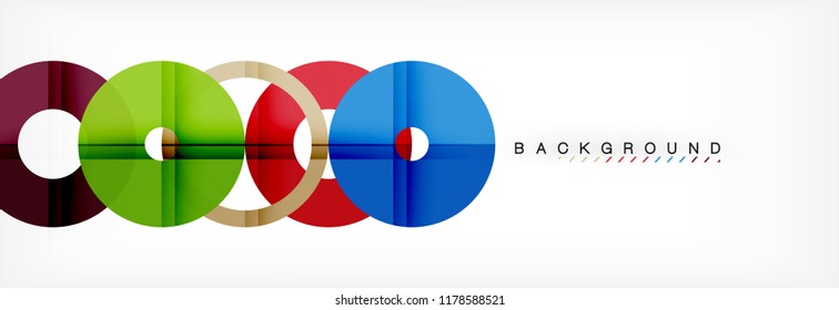 Geomtric modern backgrounds, rings abstract template, vector illustration