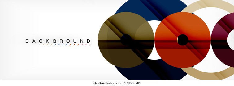 Geomtric modern backgrounds, rings abstract template, vector illustration