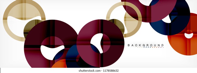 Geomtric modern backgrounds, rings abstract template, vector illustration