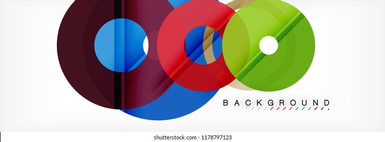 Geomtric modern backgrounds, rings abstract template, vector illustration