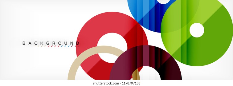 Geomtric modern backgrounds, rings abstract template, vector illustration