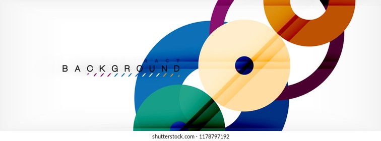 Geomtric modern backgrounds, rings abstract template, vector illustration