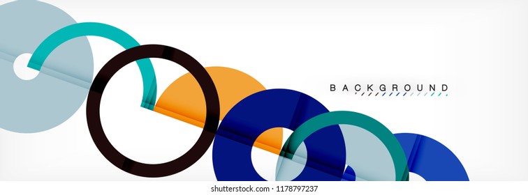 Geomtric modern backgrounds, rings abstract template, vector illustration