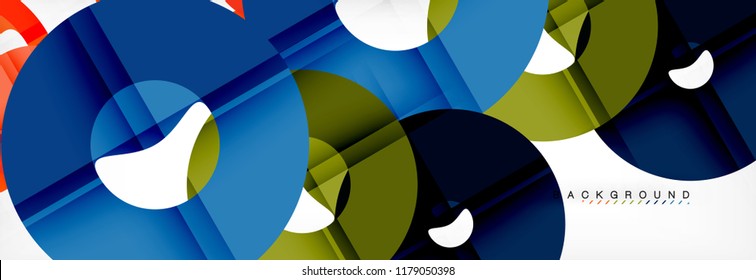 Geomtric modern backgrounds, rings abstract template, vector illustration