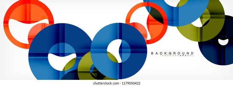 Geomtric modern backgrounds, rings abstract template, vector illustration