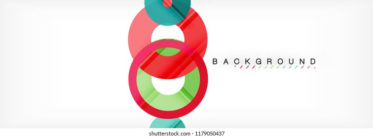 Geomtric modern backgrounds, rings abstract template, vector illustration