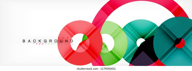 Geomtric modern backgrounds, rings abstract template, vector illustration