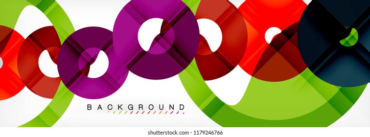 Geomtric modern backgrounds, rings abstract template, vector illustration