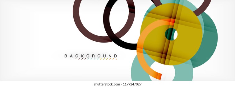 Geomtric modern backgrounds, rings abstract template, vector illustration