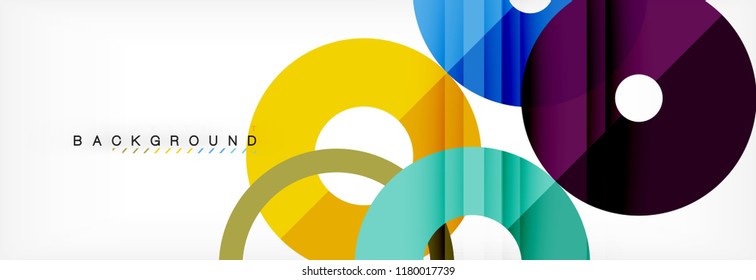 Geomtric modern backgrounds, rings abstract template, vector illustration