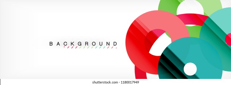 Geomtric modern backgrounds, rings abstract template, vector illustration