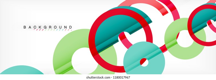 Geomtric modern backgrounds, rings abstract template, vector illustration