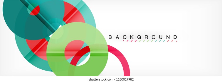 Geomtric modern backgrounds, rings abstract template, vector illustration