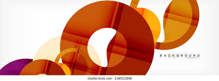 Geomtric modern backgrounds, rings abstract template, vector illustration