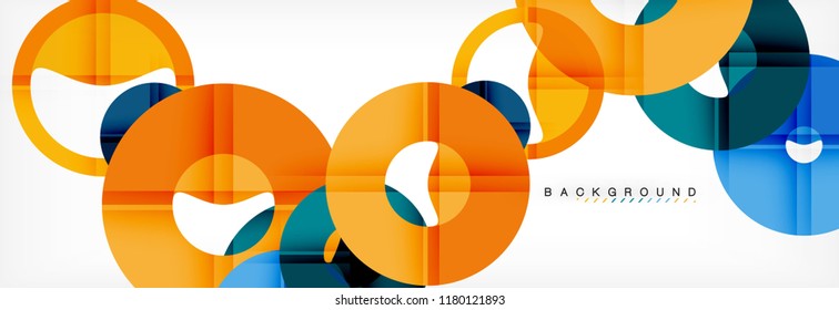 Geomtric modern backgrounds, rings abstract template, vector illustration