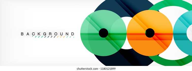 Geomtric modern backgrounds, rings abstract template, vector illustration