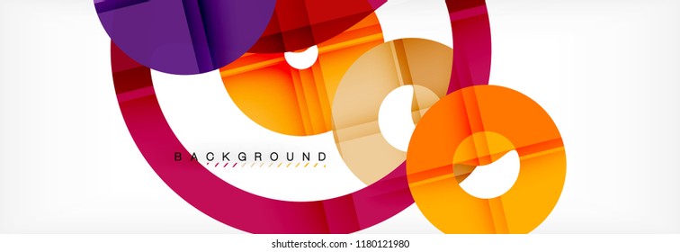 Geomtric modern backgrounds, rings abstract template, vector illustration