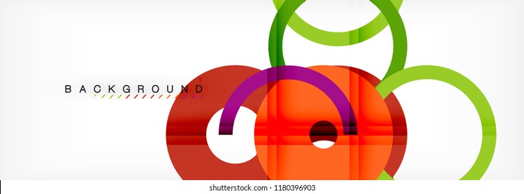 Geomtric modern backgrounds, rings abstract template, vector illustration