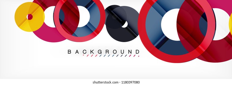 Geomtric modern backgrounds, rings abstract template, vector illustration
