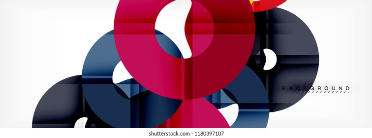 Geomtric modern backgrounds, rings abstract template, vector illustration