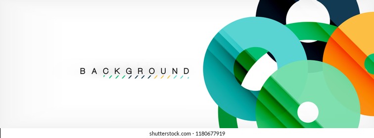 Geomtric modern backgrounds, rings abstract template, vector illustration