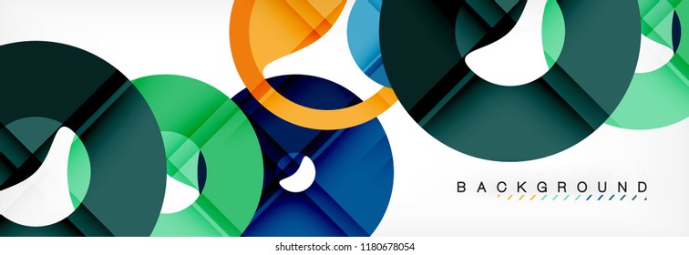 Geomtric modern backgrounds, rings abstract template, vector illustration