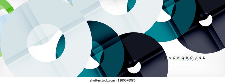 Geomtric modern backgrounds, rings abstract template, vector illustration