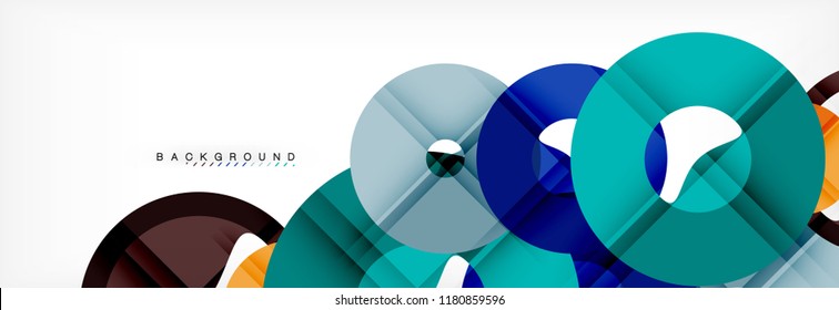 Geomtric modern backgrounds, rings abstract template, vector illustration