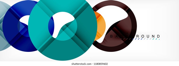 Geomtric modern backgrounds, rings abstract template, vector illustration
