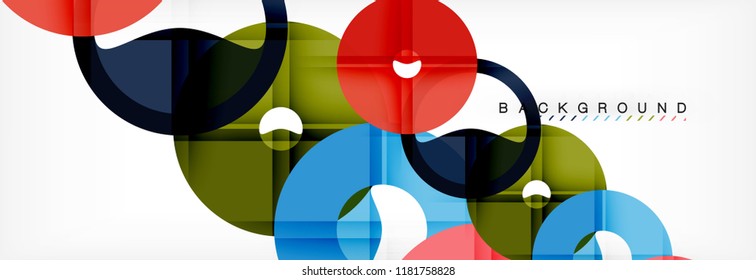 Geomtric modern backgrounds, rings abstract template, vector illustration