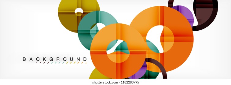 Geomtric modern backgrounds, rings abstract template, vector illustration