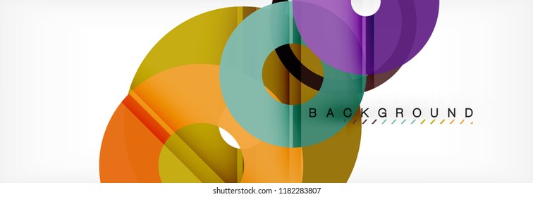Geomtric modern backgrounds, rings abstract template, vector illustration
