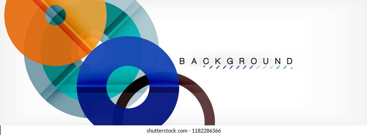 Geomtric modern backgrounds, rings abstract template, vector illustration