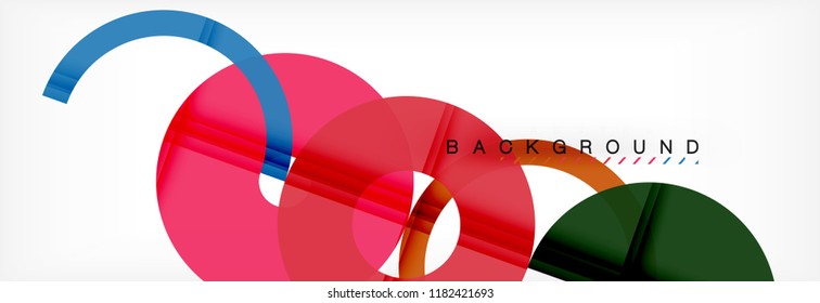Geomtric modern backgrounds, rings abstract template, vector illustration