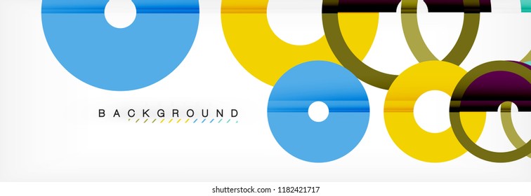 Geomtric modern backgrounds, rings abstract template, vector illustration
