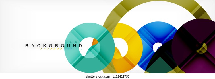 Geomtric modern backgrounds, rings abstract template, vector illustration