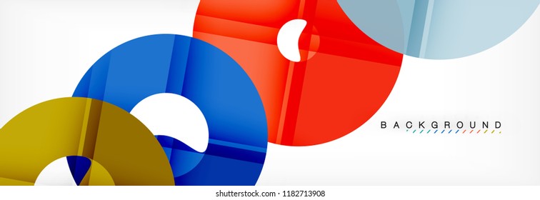 Geomtric modern backgrounds, rings abstract template, vector illustration