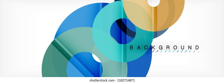 Geomtric modern backgrounds, rings abstract template, vector illustration