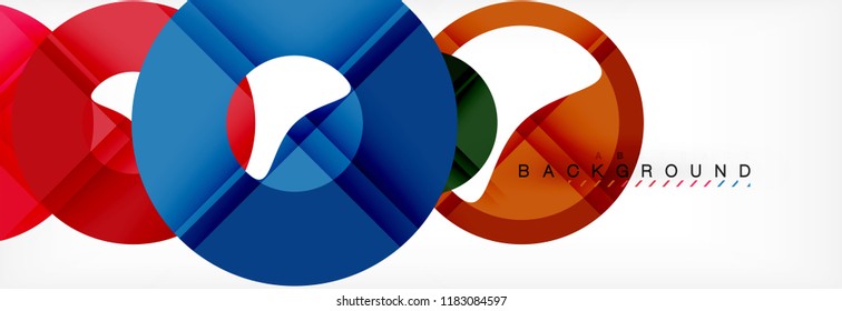 Geomtric modern backgrounds, rings abstract template, vector illustration