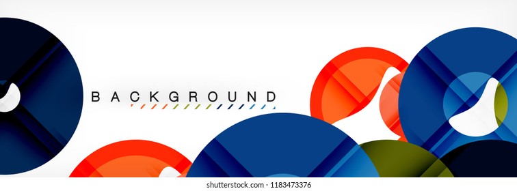 Geomtric modern backgrounds, rings abstract template, vector illustration