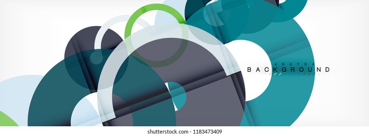 Geomtric modern backgrounds, rings abstract template, vector illustration