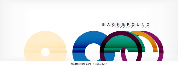 Geomtric modern backgrounds, rings abstract template, vector illustration